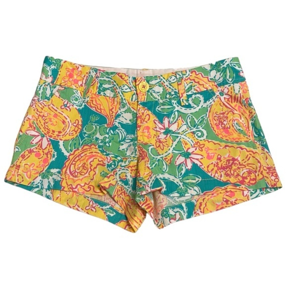 🤩✨💚Lilly Pulitzer The Walsh “Pop Goes The Lemur”Short! Size~0